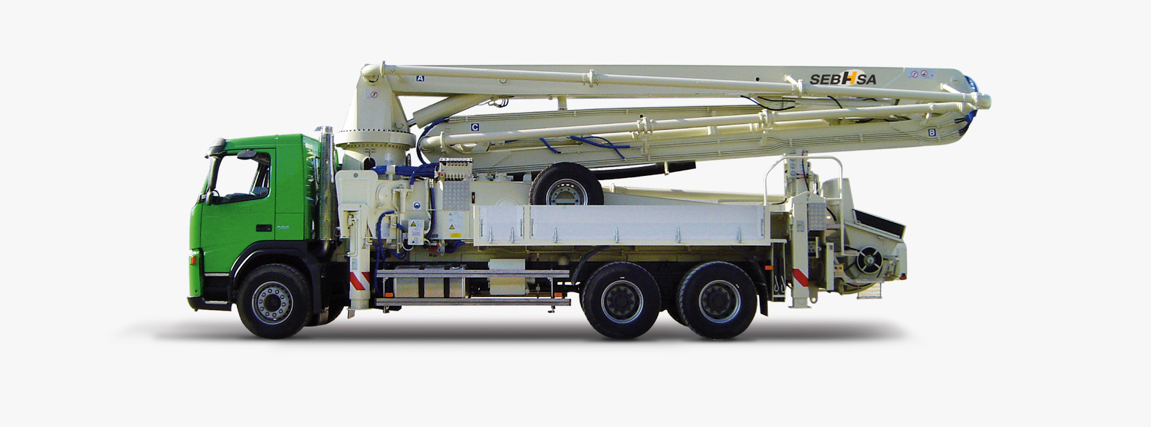 In SEBHSA we manufacture versatile and cost-effective concrete pumps on trucks That comply with country regulations and customer’s requirements.