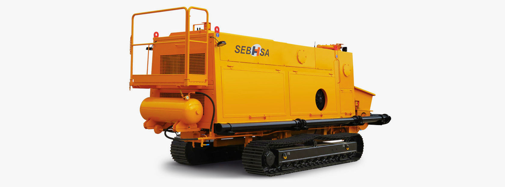 The SEBHSA BD-4147.OR tracked concrete pump is the biggest tracked concrete pump for the biggest projects.